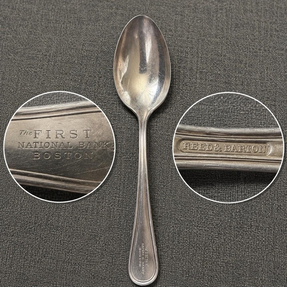 VTG Reed & Barton The First National Bank Boston Advertising Serving Spoon